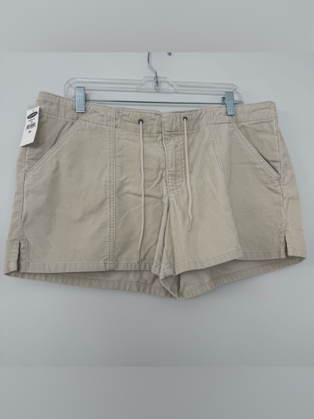 NWT Old Navy Ultra Low Waist Corduroy Shorts Drawstring y2k 00s Retro Women’s 14